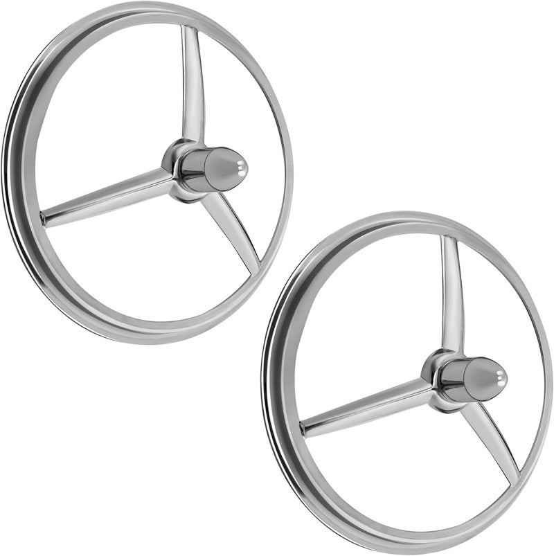 FATECIM 4.5" Motorcycle Fog Light Trim Rings, 4 1/2 inch Auxiliary Light Passing Lamp Spotlight Bezel Tri Bar Bullet Spike Style for Harley Dyna Touring Road King Softail Street Glide Sportster Chrome - Image 1